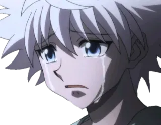 😭 Killua Zoldyck Hunter x Hunter アニメ, 泣く, 涙, 悲しい, キルア, キルア=ゾルディック telegram sticker