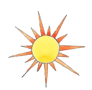 🌞 солнце, солнечный, тепло, жара, небо, погода telegram sticker