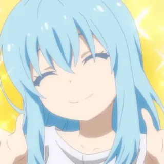 😊 Anime, Mignon, Fille, Pouce levé, Dessin animé telegram sticker