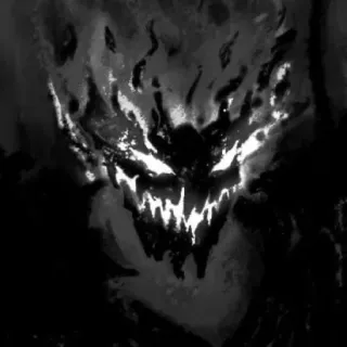 😡 悪魔, モンスター, 怖い, 邪悪, ホラー, 炎, 暗い telegram sticker
