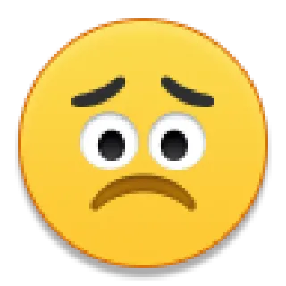 🙁 อิโมจิ, เศร้า, ไม่มีความสุข, แสดงออก telegram sticker