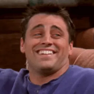 😆 Joey Tribbiani Friends joey, friends, sitcom, serial tv, matt leblanc, śmieszne, śmiech telegram sticker