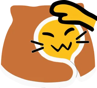 ✋ Katze, Aufkleber, niedlich, kawaii, Tier, gelb, Cartoon telegram sticker