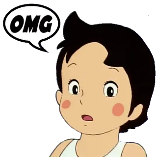 ☮️ OMG oddio, sorpreso, cartoni animati, anime telegram sticker