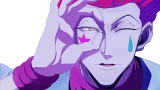 😉 Hisoka Morow Hunter x Hunter anime, manga, villain, magic, clown telegram sticker