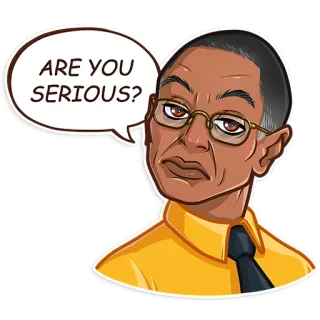 ❓ ARE YOU SERIOUS? ernst, ausdruck, frage, cartoon telegram sticker