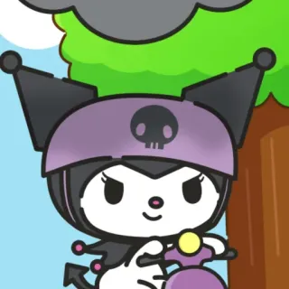 🕸 Kuromi kuromi, sanrio, cartoon, character, kawaii, anime telegram sticker