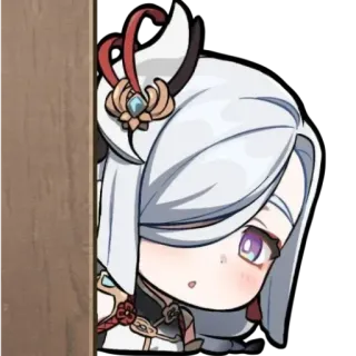 😮 Shenhe Genshin Impact Anime, Videojuego, Dibujos animados, Genshin Impact, Shenhe telegram sticker