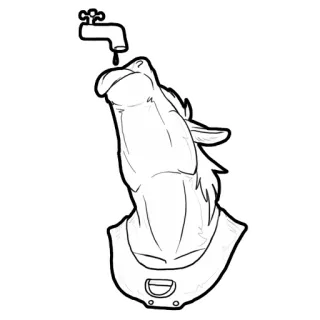 🍺 eau, loup, boire, robinet, animal, poilu telegram sticker