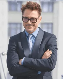 😏 Robert Downey Jr. 배우, 남자, 초상화, 정장, 안경 telegram sticker