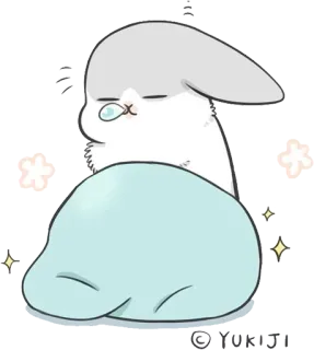 💤 królik, śpiący, słodki, zwierzę, senny, zajączek telegram sticker