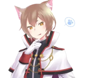 😏 Anime, Orecchie da gatto, Maschio, Manga, Personaggio, Carino telegram sticker
