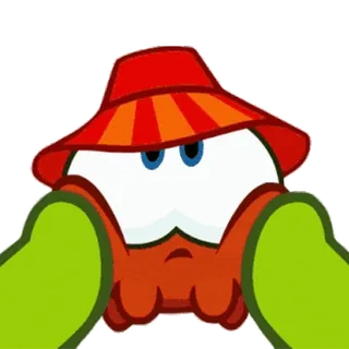 😡 Om Nom Cut the Rope Om Nom, Cut the Rope, dễ thương, hoạt hình, quái vật telegram sticker