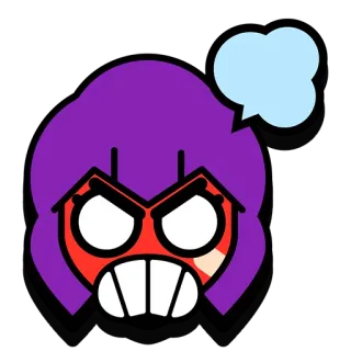 🤬 生气, 卡通, 红色, 脸, 紫色 telegram sticker