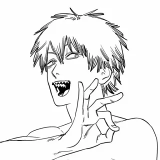 👌 Denji Chainsaw Man Anime, Manga, Chainsaw Man, Denji, Demonio, Personaje, Ilustración whatsapp sticker