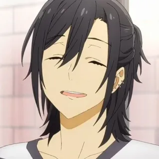🖤 Izumi Miyamura Horimiya 动漫, 漫画, 角色, 微笑, 堀与宫村, 宫村伊澄 telegram sticker