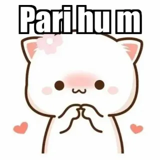 ⚜ Pari hu m mignon, chat, kawaii, sticker, animal whatsapp sticker