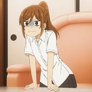 📚 anime, garota, exasperada, engraçada telegram sticker