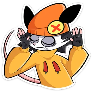 ⭐ sticker, cartone animato, personaggio, carino, divertente, ratto telegram sticker