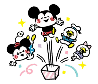 🐮 Mickey Mouse cartoon, disney, mickey mouse, donald duck, cute, kawaii, animation telegram sticker