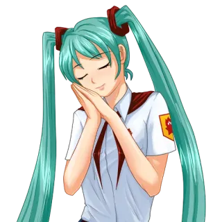 😌 Anime, Menina, Dormindo, Soviético, Pioneiro telegram sticker