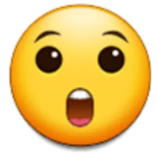 😲 emoji, surprised, shocked, yellow, face telegram sticker