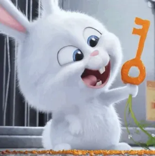 🐰 Snowball The Secret Life of Pets Hase, Häschen, süß, Tier, Haustier, Cartoon telegram sticker