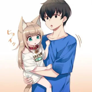 🧸 ヒョイッ Anime, Manga, Neko, Carino, Kawaii whatsapp sticker