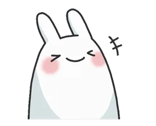 ☺️ lapin, mignon, dessin animé, animal, kawaii telegram sticker