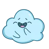 😁 cloud, cartoon, cute, sky, weather, happy telegram sticker