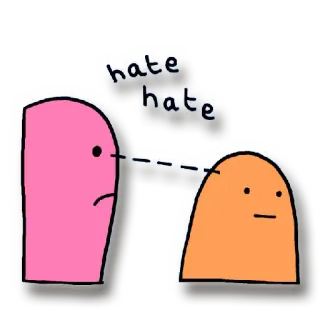 👿 hate hate 憎悪, 漫画, 対立, ネガティブ感情, 嫌悪 telegram sticker