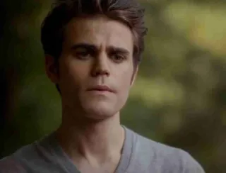 ☹️ Stefan Salvatore The Vampire Diaries wampir, nadprzyrodzone, serial TV, dramat, fantasy, nastolatek telegram sticker