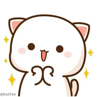 😍 @hotlve cat, cute, sticker, kawaii telegram sticker
