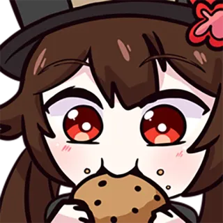 🤩 Hu Tao Genshin Impact Hu Tao, Genshin Impact, อนิเมะ, คุกกี้, น่ารัก, วิดีโอเกม telegram sticker