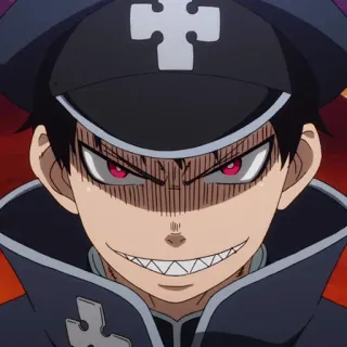 🧯 Shinra Kusakabe Fire Force anime, fire, firefighter, character, Shinra, Kusakabe telegram sticker