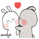 ❤️ @farsiSticker coelho, amor, fofo, adesivo telegram sticker