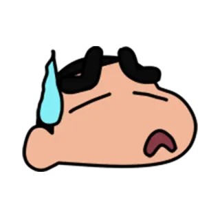 😓 Dessin animé, Visage, Sueur, Expression, Inquiet, Nerveux whatsapp sticker