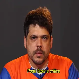 👊 Pode fazer a crítica persona, hombre, crítica, serio telegram sticker