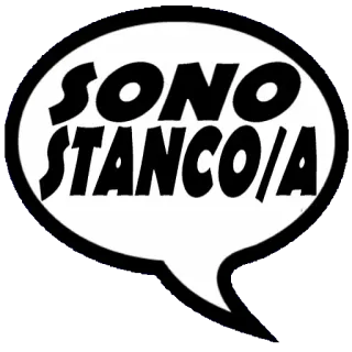 😓 SONO STANCO/A italiano, stanco, sono stanco, fumetto, testo telegram sticker