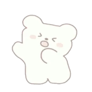 🍦 fofo, urso, desenho animado, adesivo telegram sticker