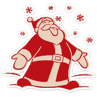 🎅 Santa Claus 圣诞老人, 圣诞节, 节日, 冬天, 雪, 雪花 telegram sticker