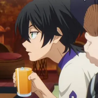 🕸 anime, character, drinking, portrait telegram sticker