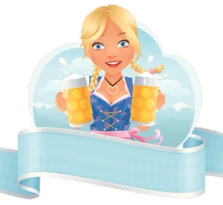 🍻 birra, donna, tedesco, dirndl, oktoberfest telegram sticker