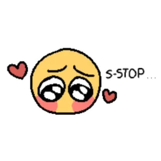 😣 S-STOP.... Emoji, Niedlich, Herzen, Stopp, Weinen telegram sticker