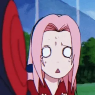 🕸️ Sakura Haruno Naruto anime, sakura haruno, naruto, shocked, surprised, cartoon, manga telegram sticker