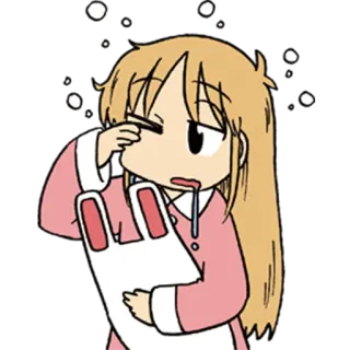 😪 anime, piangere, triste, esausto, cartoni animati, stanco telegram sticker
