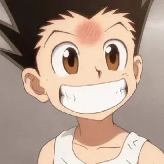 😃 Gon Freecss Hunter x Hunter anime, cartoon, character, gon freecss, hunter x hunter, smile telegram sticker