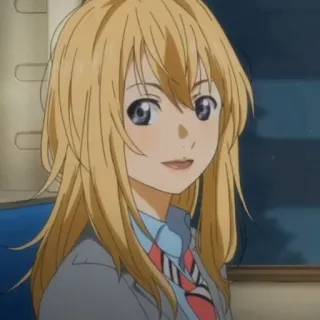 🍋 Kaori Miyazono Your Lie in April Anime, Gadis, Kaori, Miyazono, Your Lie in April, Karakter telegram sticker
