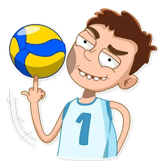 🖕 middle finger, basketball, sports, offensive, cartoon whatsapp sticker