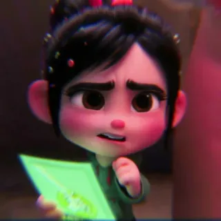 🩰 Vanellope von Schweetz Wreck-It Ralph Vanellope, Disney, dibujos animados, Ralph el demoledor, personaje, lindo telegram sticker